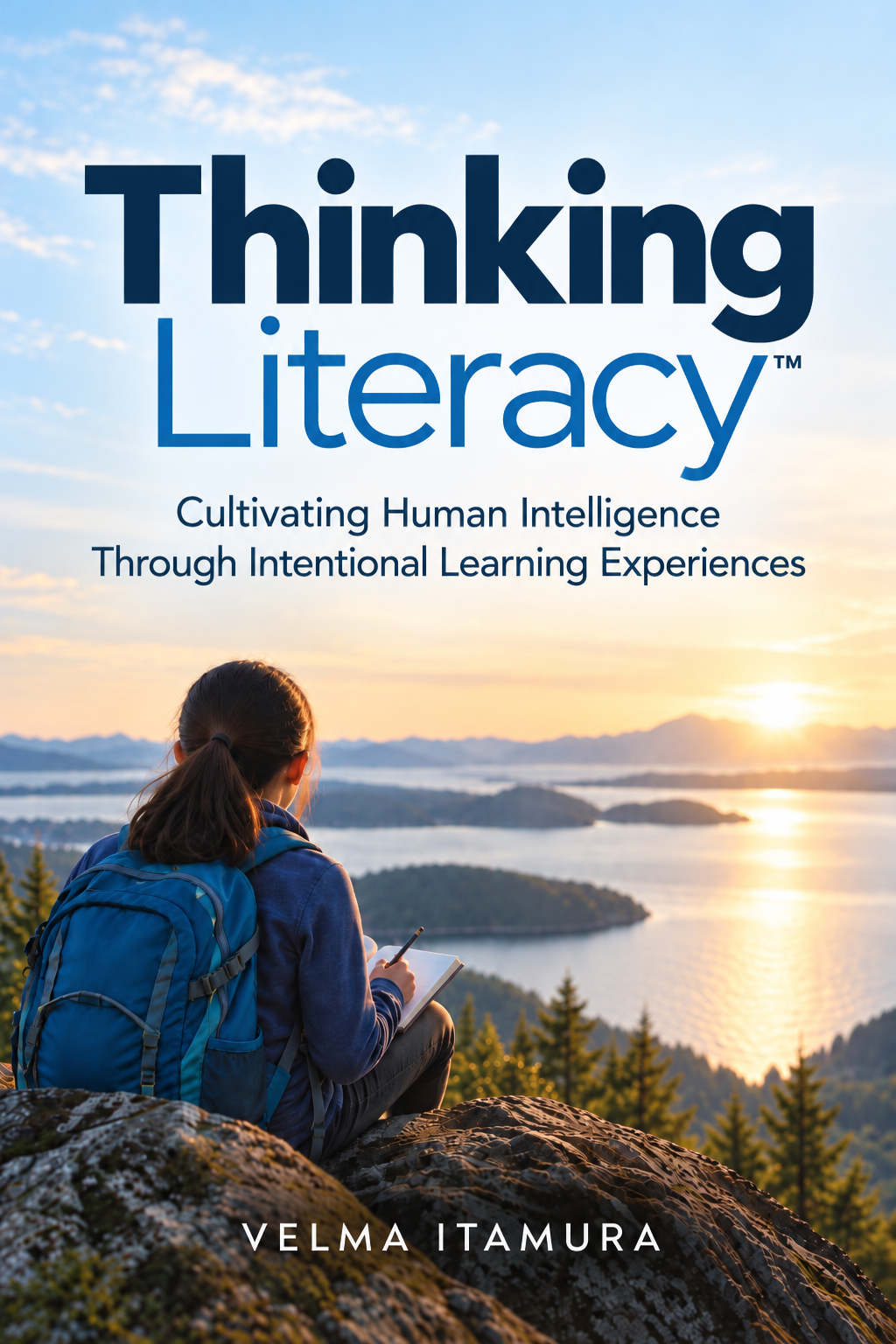 Thinking Literacy: Cultivating Human Intelligence Through Intentional Learning Experiences, forthcoming book cover by Velma Itamura